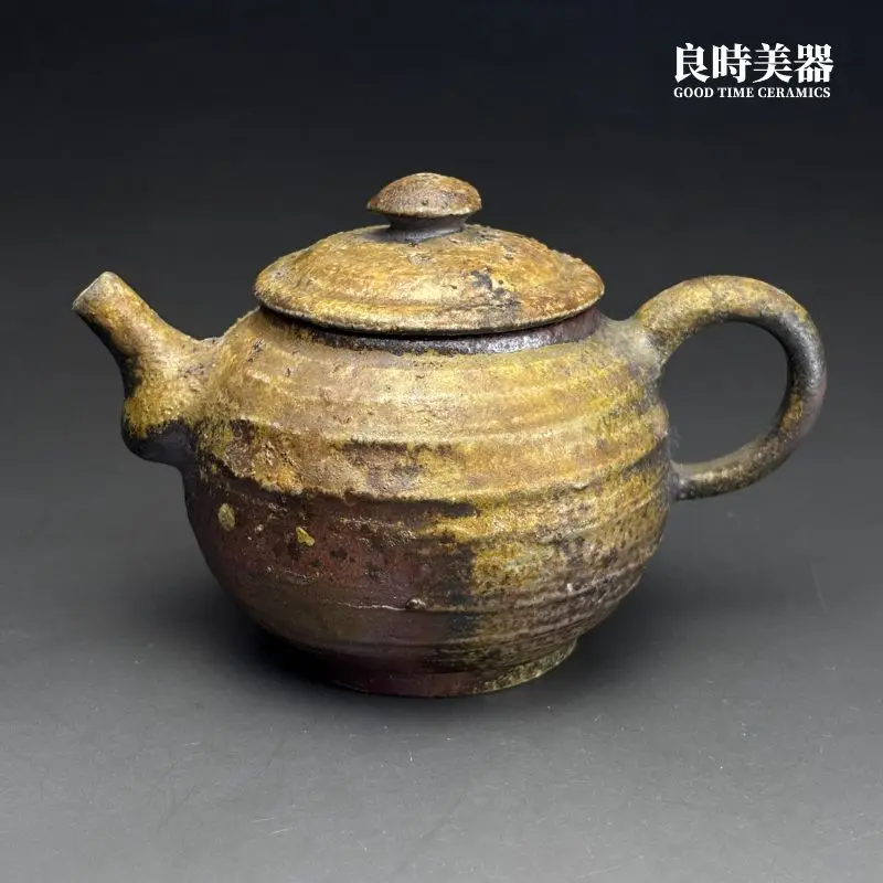 【張家誌】精品入炭柴燒手作茶壺 230ml正面