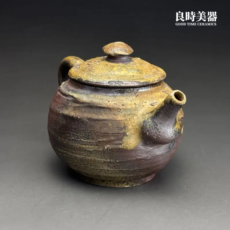 【張家誌】精品入炭柴燒手作茶壺 230ml側面