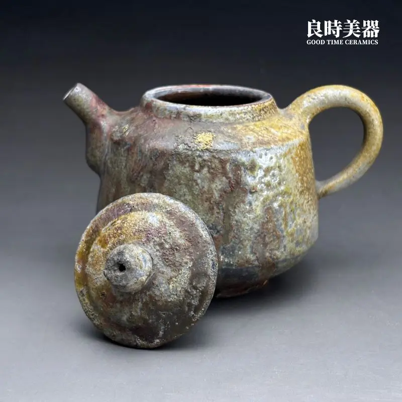 【張家誌】精品入炭柴燒手作茶壺 275ml壺蓋落灰