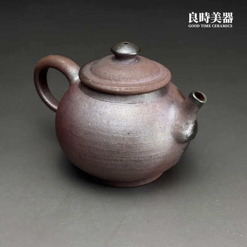 【張家誌】入炭柴燒壺 155ml側面