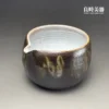 台灣製 研制款片口抹茶碗-良時美器流釉黑大容量手刷抹茶碗推薦