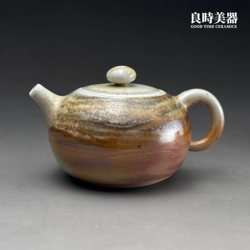 sgg-061-1 (1) 台灣茶器推薦-周聖鈞手作Sgg-061-1虎紋柴燒壺135ml