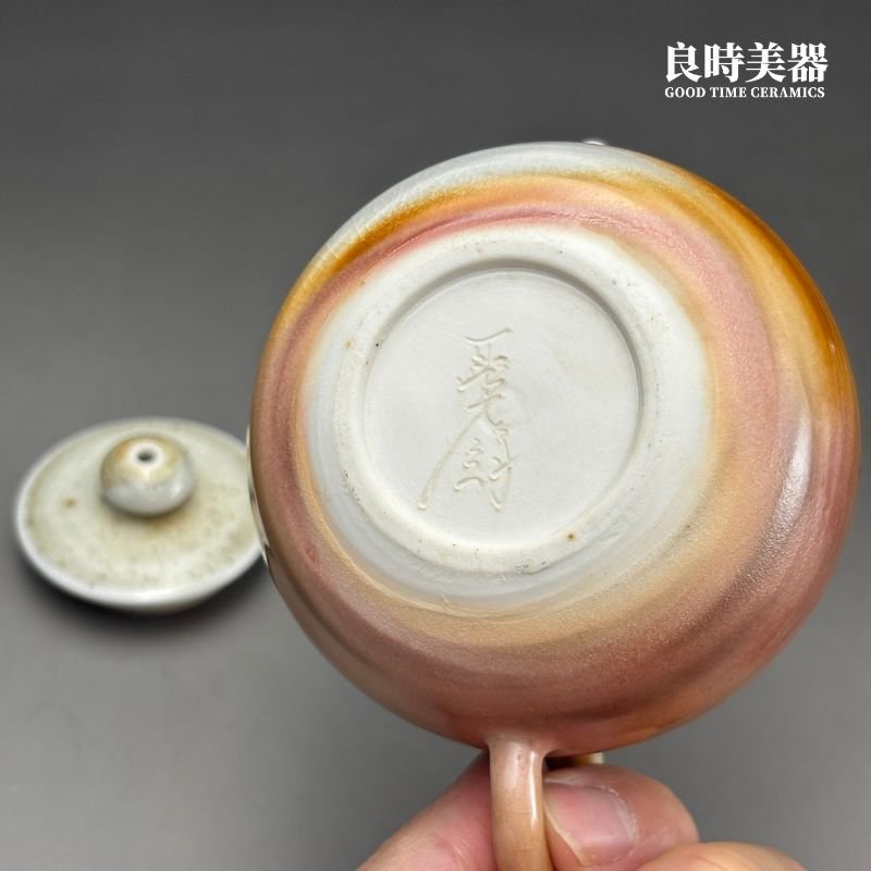 sgg-061-1 (5) 台灣茶器推薦-周聖鈞手作Sgg-061-1虎紋柴燒壺135ml底款