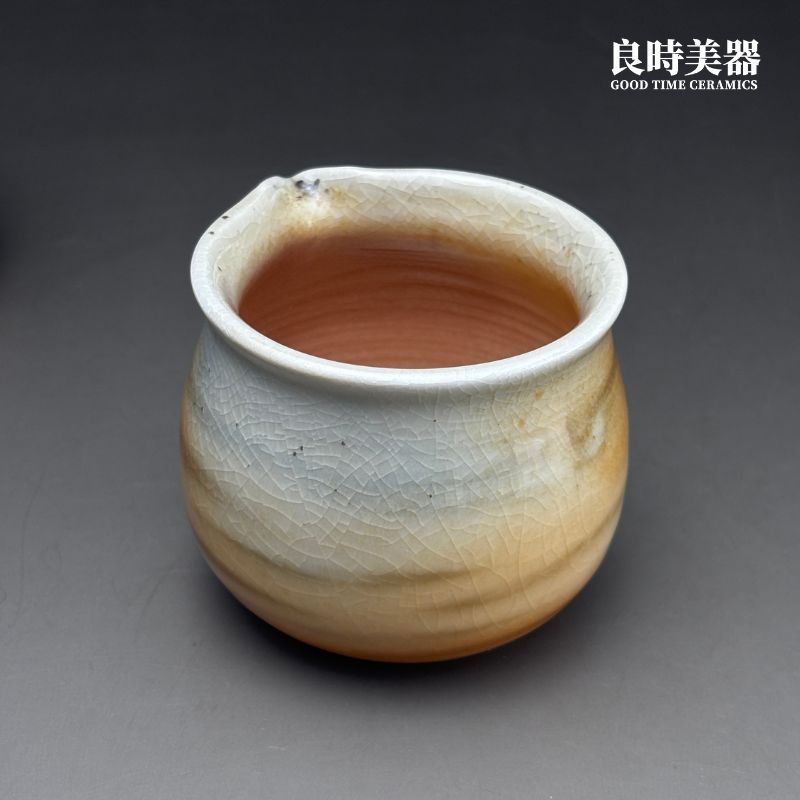 sgg-061-2 (3) 台灣茶具-周聖鈞Sgg-061-2虎紋柴燒茶海160ml背面