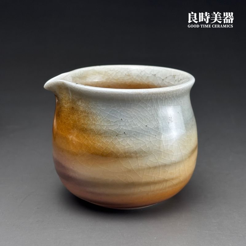 sgg-061-2 (4) 台灣茶具-周聖鈞Sgg-061-2虎紋柴燒茶海160ml