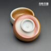 sgg-061-3 (1) 高端台灣茶器-周聖鈞Sgg-061-3柴燒雙杯20ml精緻瓷土杯口線條
