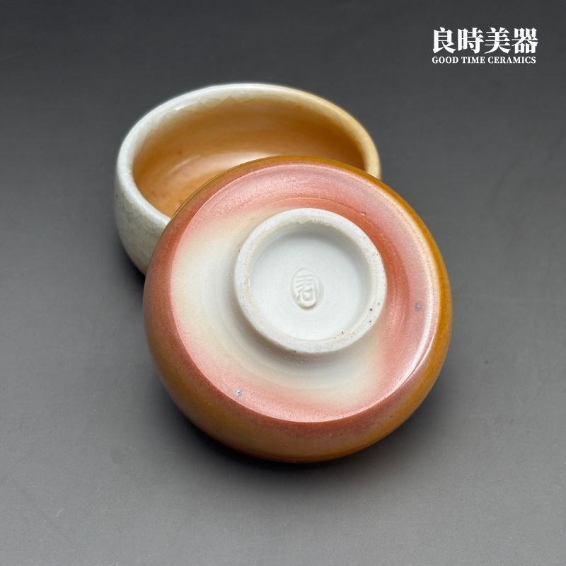 sgg-061-3 (1) 高端台灣茶器-周聖鈞Sgg-061-3柴燒雙杯20ml精緻瓷土杯口線條