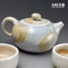 sgg-062-1 (1) 台灣茶器推薦-周聖鈞手作Sgg-062-1柴燒壺暖橙色落灰與出水鈕蓋細節