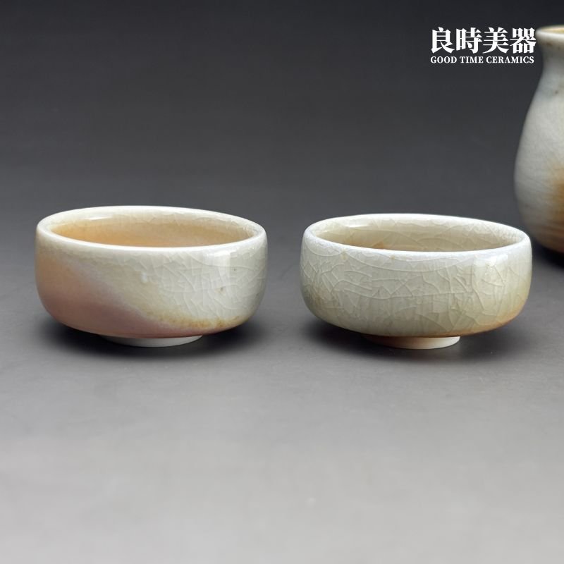 sgg-062-3 (2) 高端台灣茶器-周聖鈞Sgg-062-3柴燒雙杯天然微細開片冰裂紋理