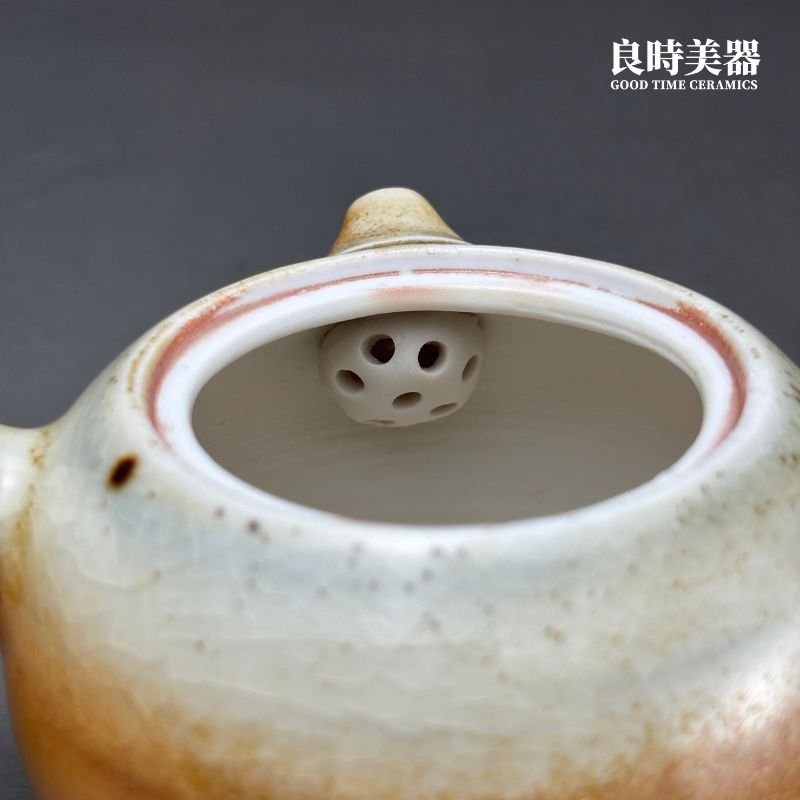 sgg-063-1 (4) 台灣茶器推薦-周聖鈞手作Sgg-063-1虎紋柴燒側把壺170ml內孔