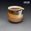 sgg-063-2 (1) 台灣茶具-周聖鈞Sgg-063-2虎紋柴燒茶海210ml天然虎斑線條與尖嘴特寫