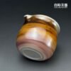sgg-063-2 (7) 台灣茶具-周聖鈞Sgg-063-2虎紋柴燒茶海210ml天然虎斑紋理