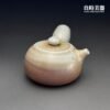 台灣茶器推薦-周聖鈞手作Sgg-064-1虎紋柴燒側把壺150ml