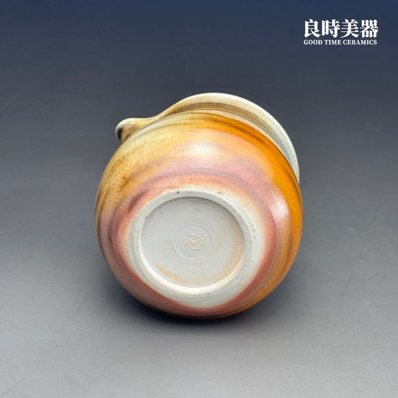 周聖鈞柴燒茶器-觀茶原礦瓷土柴燒落款