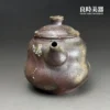 台灣茶器推薦-張家誌手作入炭柴燒壺直流壺嘴與微仰出水細節