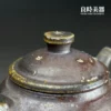 良時美器台灣茶器推薦-張家誌手作入炭柴燒壺270ml白色落灰結晶