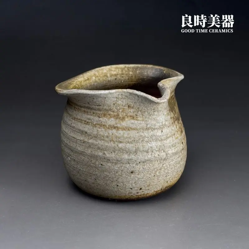 張家誌手作柴燒窯變茶海不規則黃綠結晶流淌