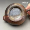 高端台灣茶器-張家誌手作柴燒窯變龍蛋壺底足圈足與職人落款款識