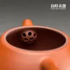 高端台灣茶器-林永裕手作朱泥西施壺內壁半球多孔蜂巢濾網工藝特寫