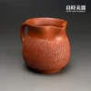 台灣茶器推薦-陳政嵐手作爆裂朱泥茶海鳥嘴狀出水口與寬大口緣特寫