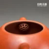 ym-21 (3) 高端台灣茶器-陳政嵐手作楓葉倒把西施朱泥壺內壁半球多孔蜂巢濾網工藝特寫