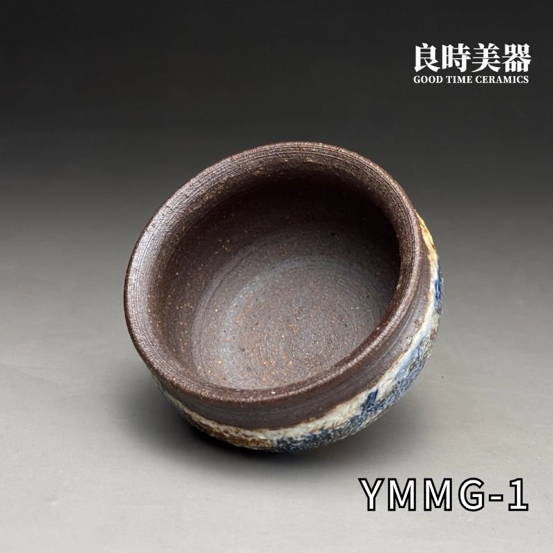 ymmg-1 (3) 台灣茶器推薦-陳明謙手作天空藍窯變岩礦杯-ymmg-2口沿碳黑胎面與內壁特寫