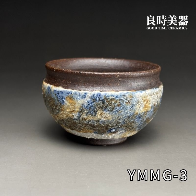 ymmg-3 (1) 台灣茶具-陳明謙手作天空藍窯變岩礦杯-ymmg-1正面外觀與天空藍岩礦結晶ymmg-3