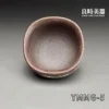 台灣茶器推薦-陳明謙手作天空藍窯變岩礦杯-ymmg-5俯視正四方口與內壁胎面特寫