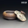 陳明謙手作祥雲薰香爐上下分離兩件式結構與內壁原土胎面視覺