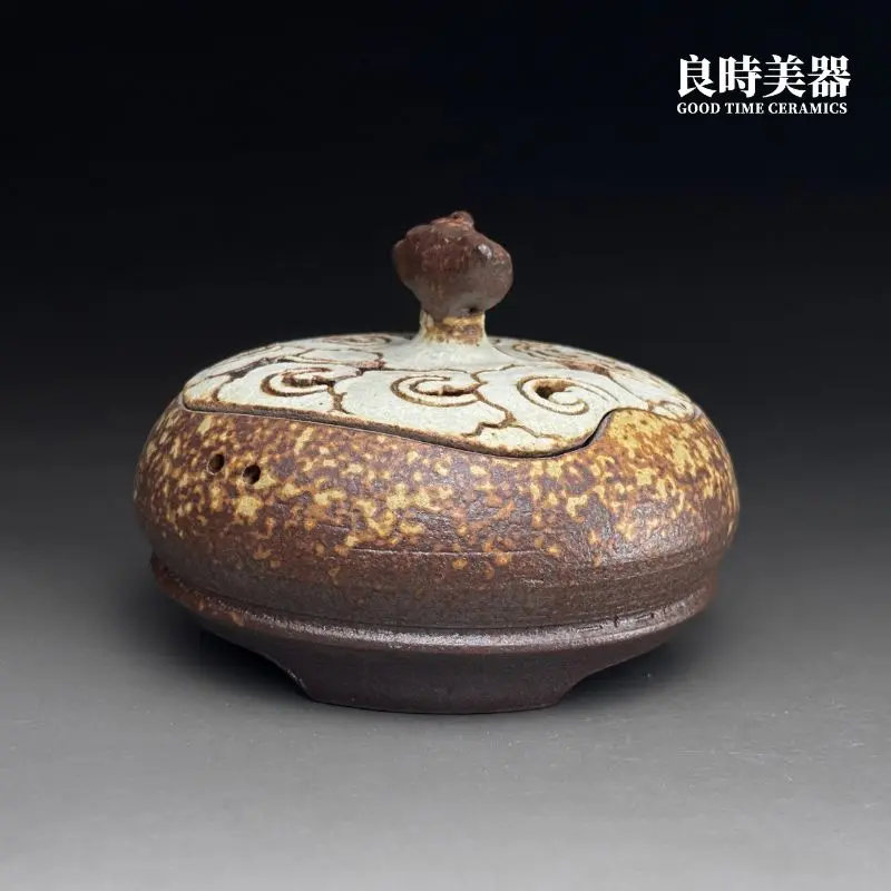 良時美器台灣茶器推薦-陳明謙手作祥雲薰香底足與陳明謙
