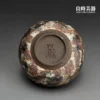 良時美器台灣茶器推薦-江世為手作岩礦茶杯底足與世為落款款識真跡