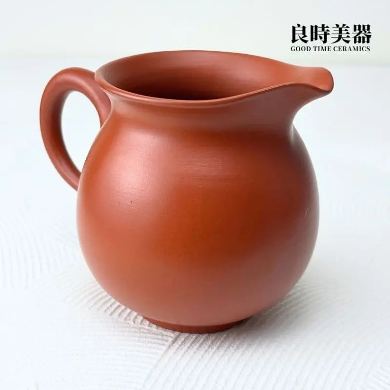 台灣茶器推薦-永隆研製朱泥茶海250ML側面照