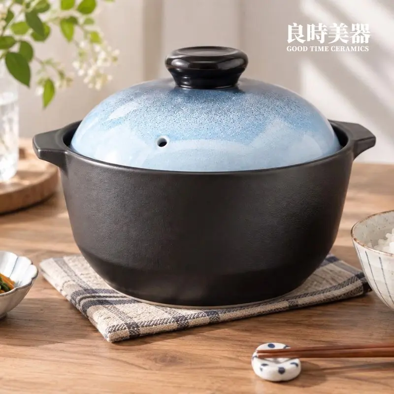 高溫燒結陶瓷燉鍋內壁上釉好清洗不卡髒污