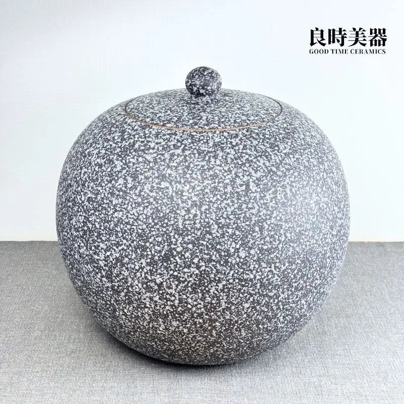 【職人手作】手拉坏手工大茶甕-白雪花大茶甕