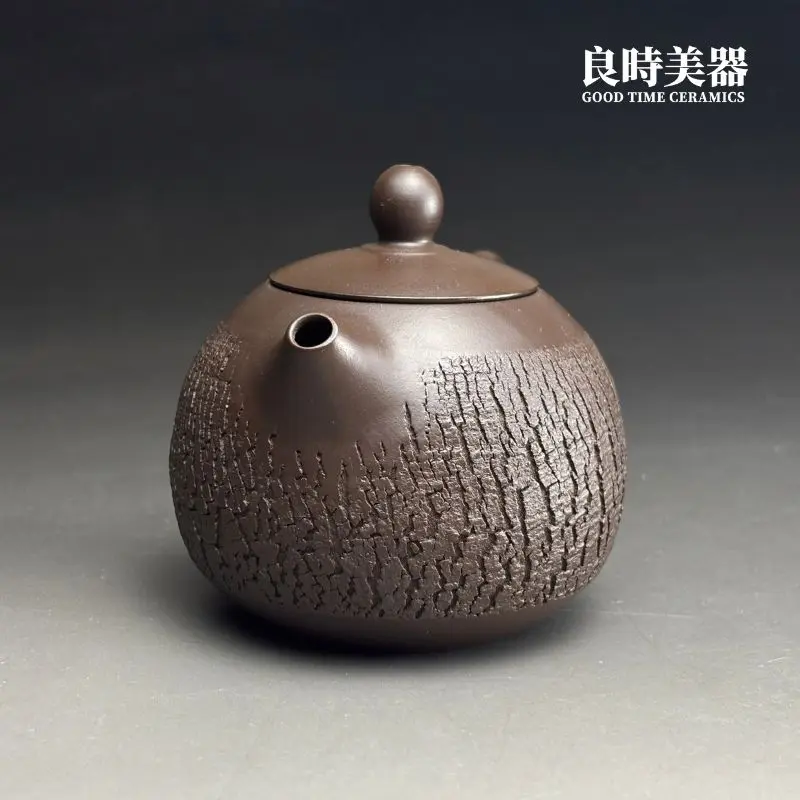 台灣茶具-陳政嵐倒把西施紫砂壺180ML側面