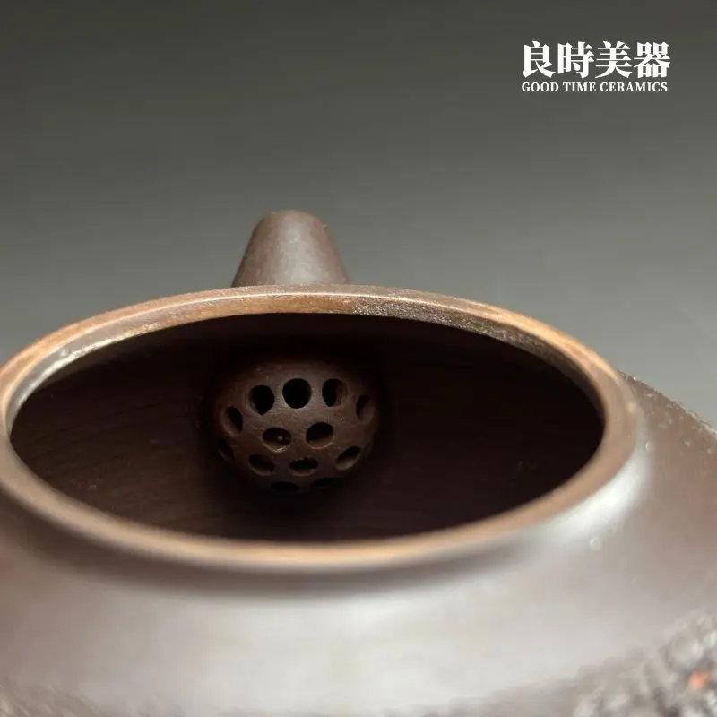 台灣茶具-陳政嵐爆裂紫砂壺200ML過濾