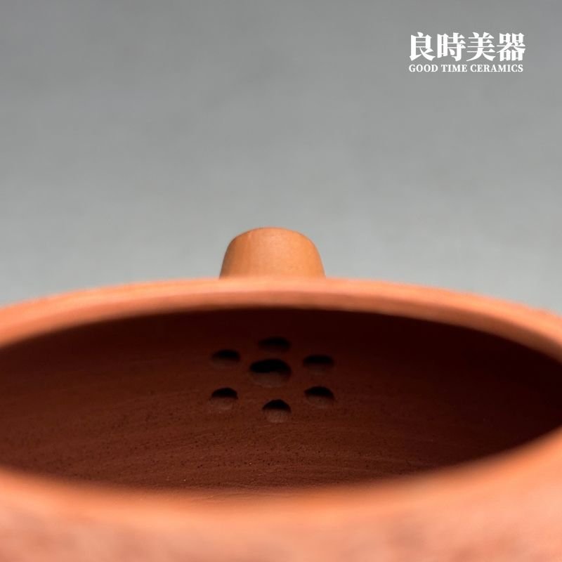 台灣茶具-李崑明冰煙朱泥壺180ML內孔製作
